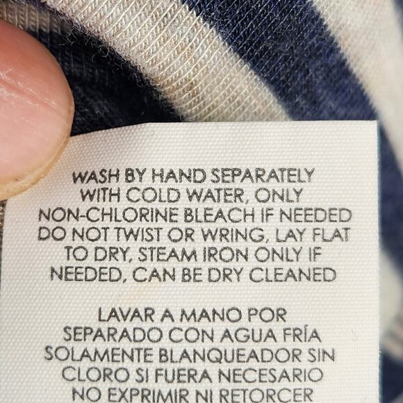 CAbi Style 3228 Ernest Striped Tee Size Small. Navy & Oatmeal - Picture 12 of 14